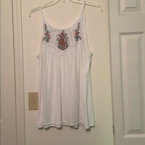 White floral tank